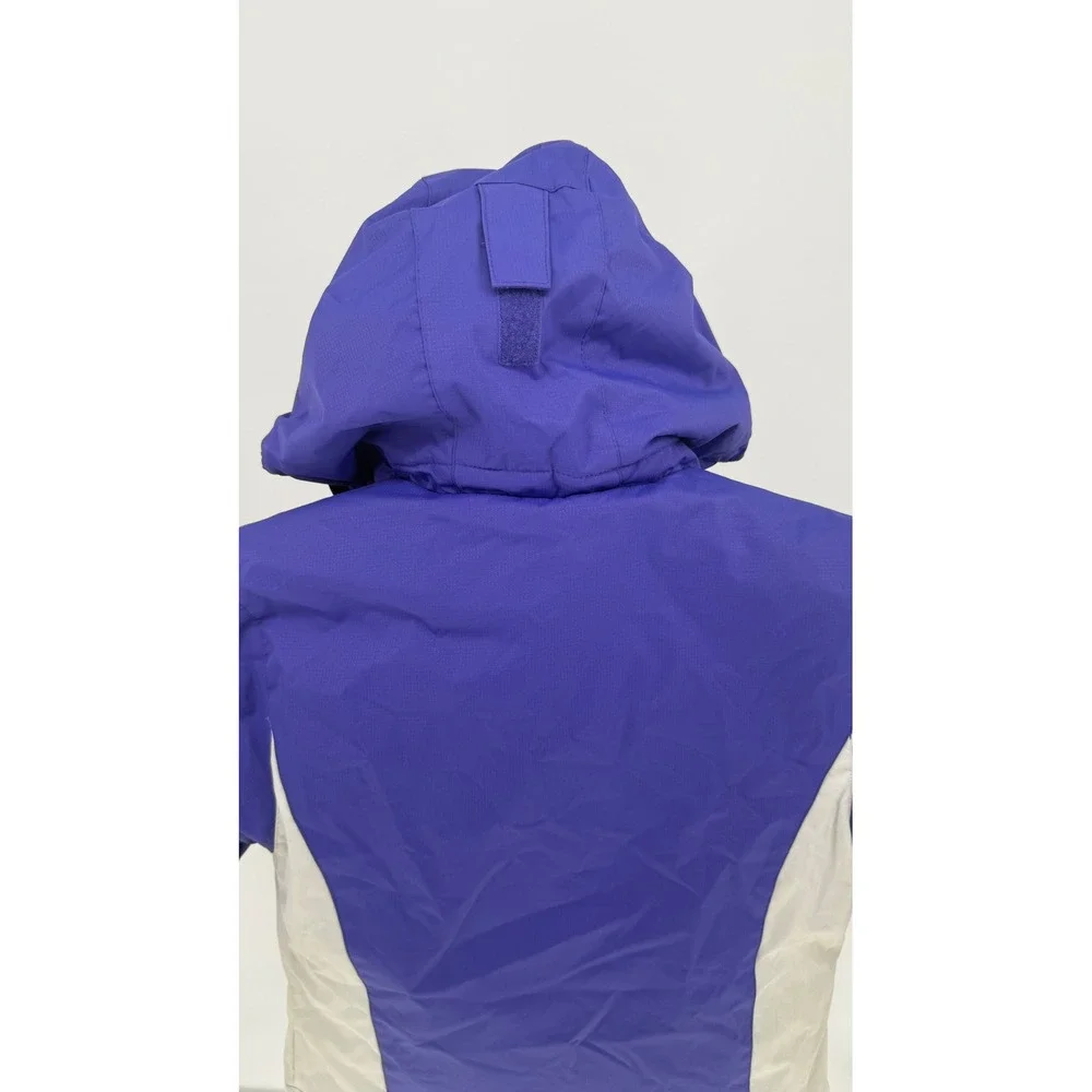 Mountain Warehouse Snow Kids‎ Jacket Purple Gray Hooded Size 5-6 Waterproof